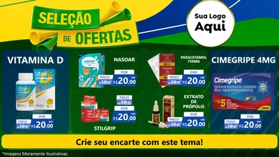 Modelo de TV para TV Horizontal com o tema Seleção de Ofertas - Copa para Farmácia