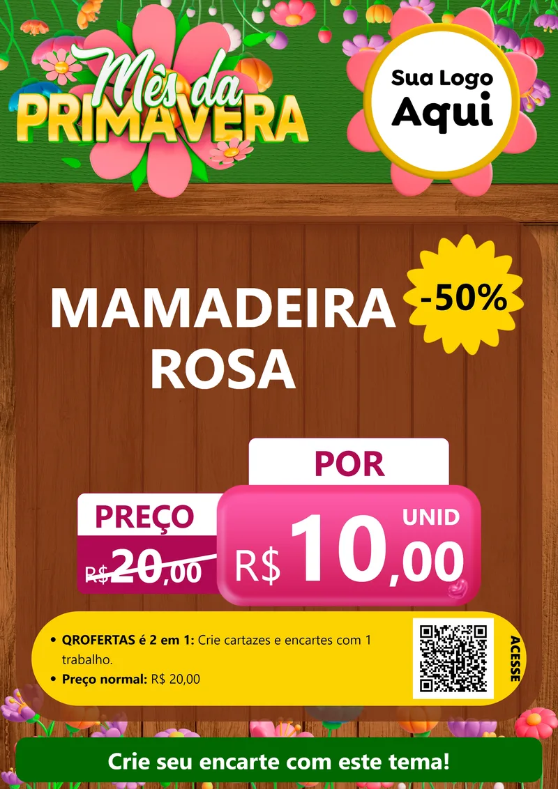 Modelo de Cartaz para Cartaz A4 Vertical com o tema Mês da Primavera para Bebês