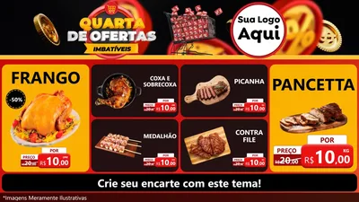 Modelo de TV para TV Horizontal com o tema Quarta de Ofertas Imbatíveis para Assados