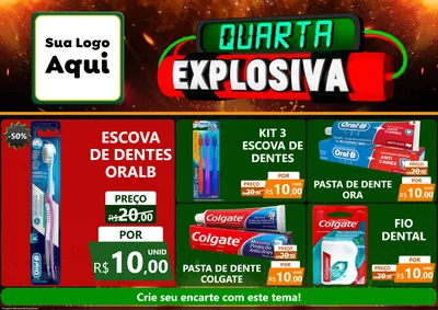 Modelo de Encarte para Encarte A4 Horizontal com o tema Quarta Explosiva para Higiene Pessoal