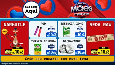 Modelo de TV para TV Horizontal com o tema Dia Das Mães Imperdível para Tabacaria