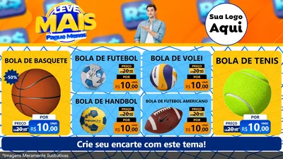 Modelo de TV para TV Horizontal com o tema Leve Mais, Pague Menos para Artigos Esportivos