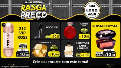 Modelo de TV para TV Horizontal com o tema Fim de Semana Rasga Preço para Perfumes