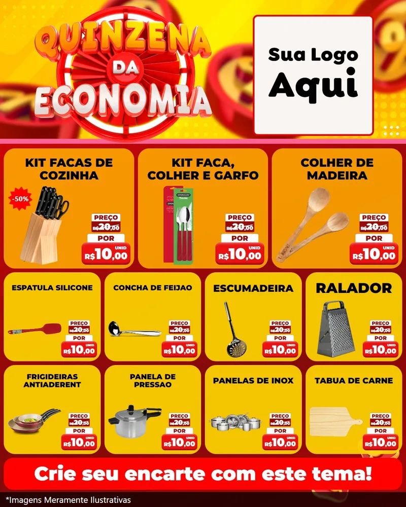 Modelo de Rede Social para Feed Instagram com o tema Quinzena Da Economia para Utilidades Domésticas