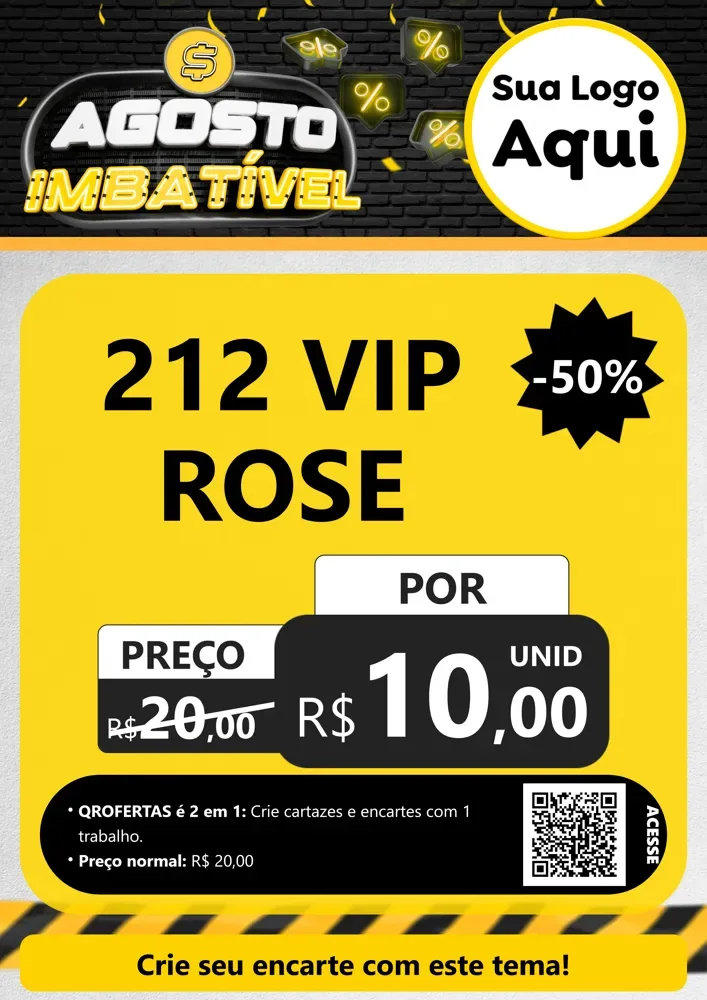 Modelo de Cartaz para Cartaz A4 Vertical com o tema Agosto Imbatível para Perfumes