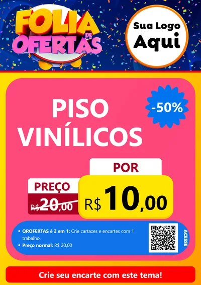 Modelo de Cartaz para Cartaz A4 Vertical com o tema Folia de Ofertas para Material para Construção