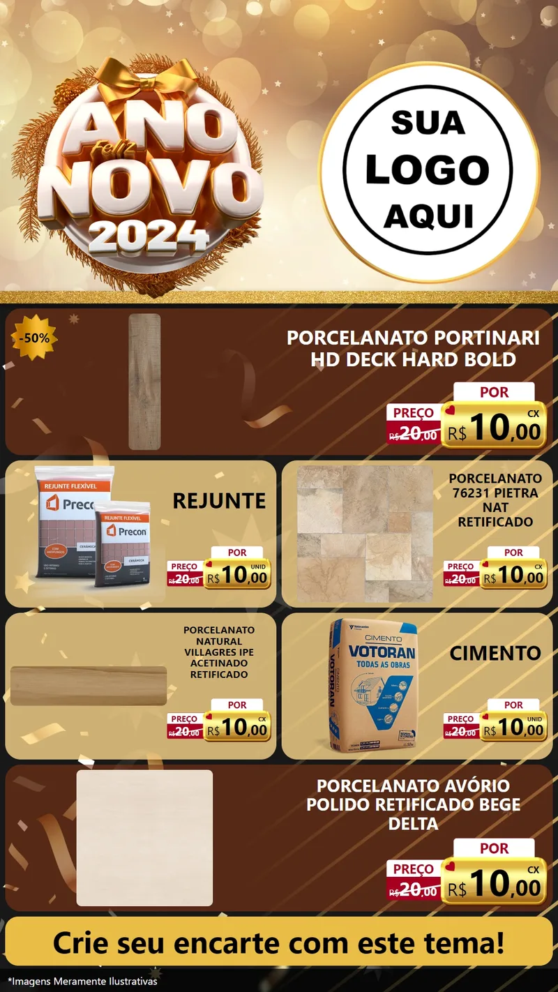 Modelo de TV para TV Vertical com o tema Feliz Ano Novo 2027 para Pisos e revestimentos