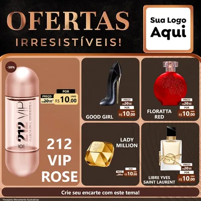 Modelo de Rede Social para Feed Facebook com o tema Ofertas Irresistíveis! para Perfumes