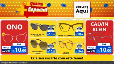 Modelo de TV para TV Horizontal com o tema Quarta Mais Especial para Óticas