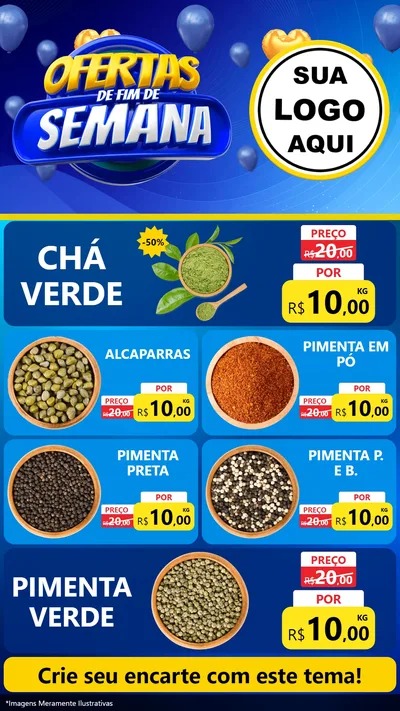 Modelo de TV para TV Vertical com o tema Ofertas de Fim de Semana para Produtos Naturais