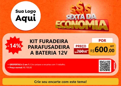 Modelo de Cartaz para Cartaz A4 Horizontal com o tema Sexta da Economia para Maquinas e Ferramentas
