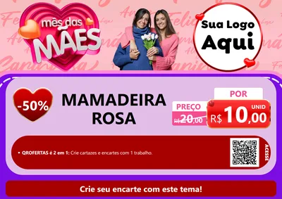 Modelo de Cartaz para Cartaz A4 Horizontal com o tema Mês Das Mães para Bebês