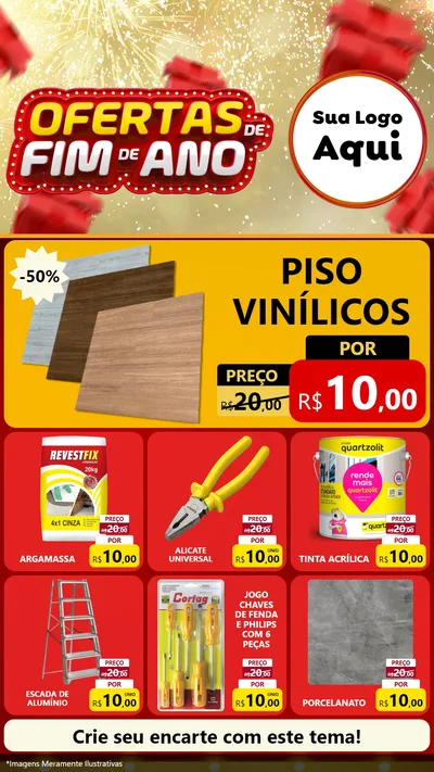Modelo de Rede Social para Stories com o tema Ofertas de Fim de Ano para Material para Construção