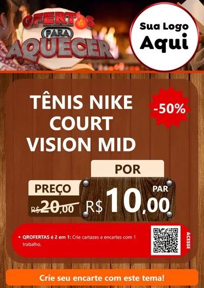 Modelo de Cartaz para Cartaz A4 Vertical com o tema Ofertas Para Aquecer para Calçados