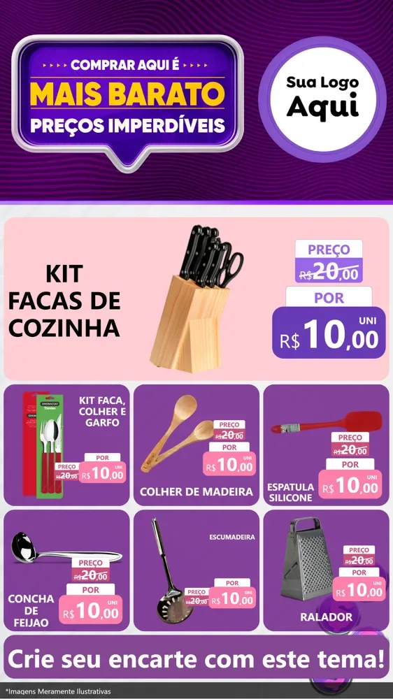 Modelo de Rede Social para Stories com o tema Mais Barato para Utilidades Domésticas