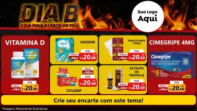 Modelo de TV para TV Horizontal com o tema Dia B para Farmácia