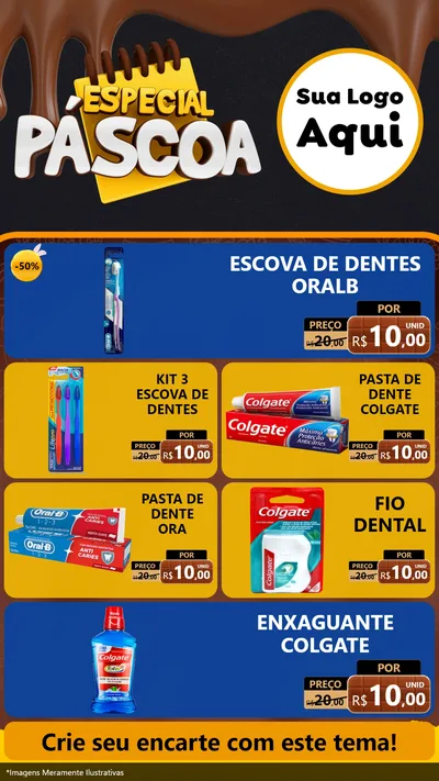 Modelo de TV para TV Vertical com o tema Especial Páscoa para Higiene Pessoal