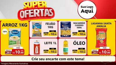 Modelo de TV para TV Horizontal com o tema Super Ofertas para Supermercado