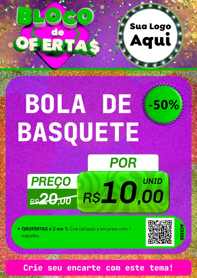 Modelo de Cartaz para Cartaz A4 Vertical com o tema Bloco de Ofertas para Artigos Esportivos