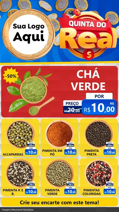 Modelo de Rede Social para Stories com o tema Quinta do Real para Produtos Naturais