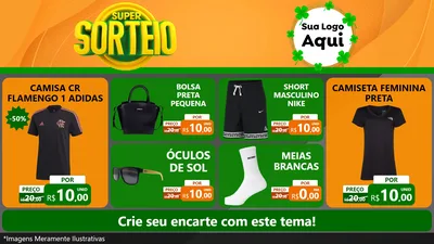Modelo de TV para TV Horizontal com o tema Super Sorteio para Roupas e acessórios
