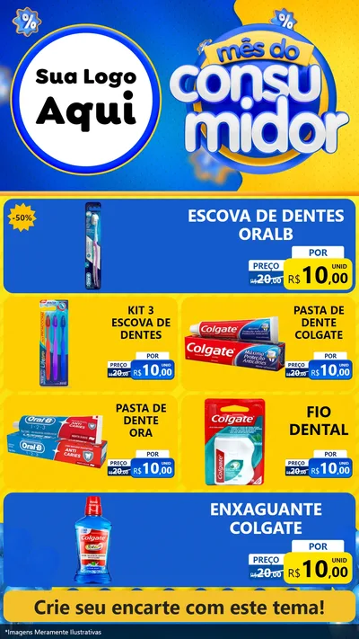 Modelo de TV para TV Vertical com o tema Mês do Consumidor para Higiene Pessoal
