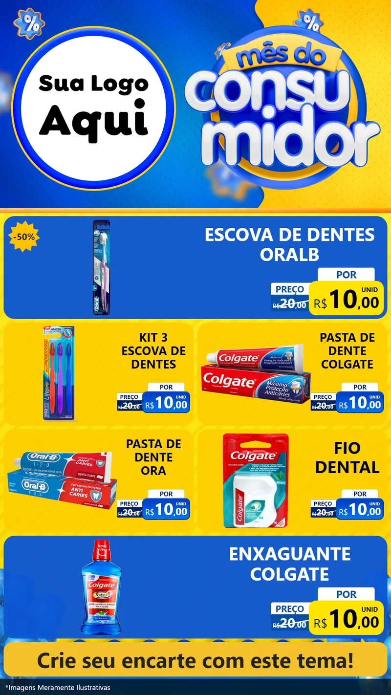 Modelo de TV para TV Vertical com o tema Mês do Consumidor para Higiene Pessoal