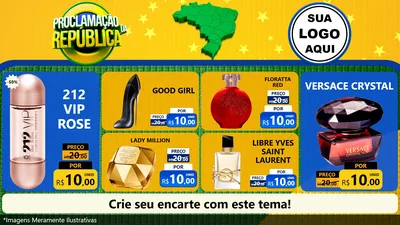 Modelo de TV para TV Horizontal com o tema Proclamação da República para Perfumes