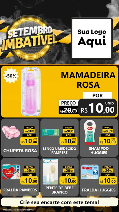 Modelo de Rede Social para Stories com o tema Setembro Imbatível para Bebês