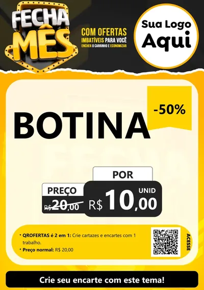 Modelo de Cartaz para Cartaz A4 Vertical com o tema Fecha Mês para Agropecuária