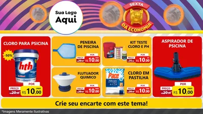 Modelo de TV para TV Horizontal com o tema Sexta da Economia para Produtos para Piscina