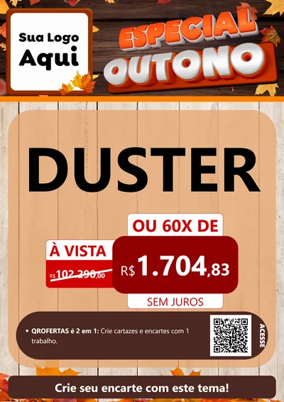 Modelo de Cartaz para Cartaz A4 Vertical com o tema Especial Outono para Concessionaria de Carros
