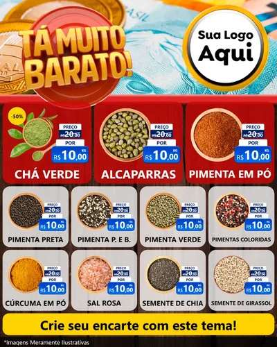 Modelo de Rede Social para Feed Instagram com o tema Está Muito Barato para Produtos Naturais