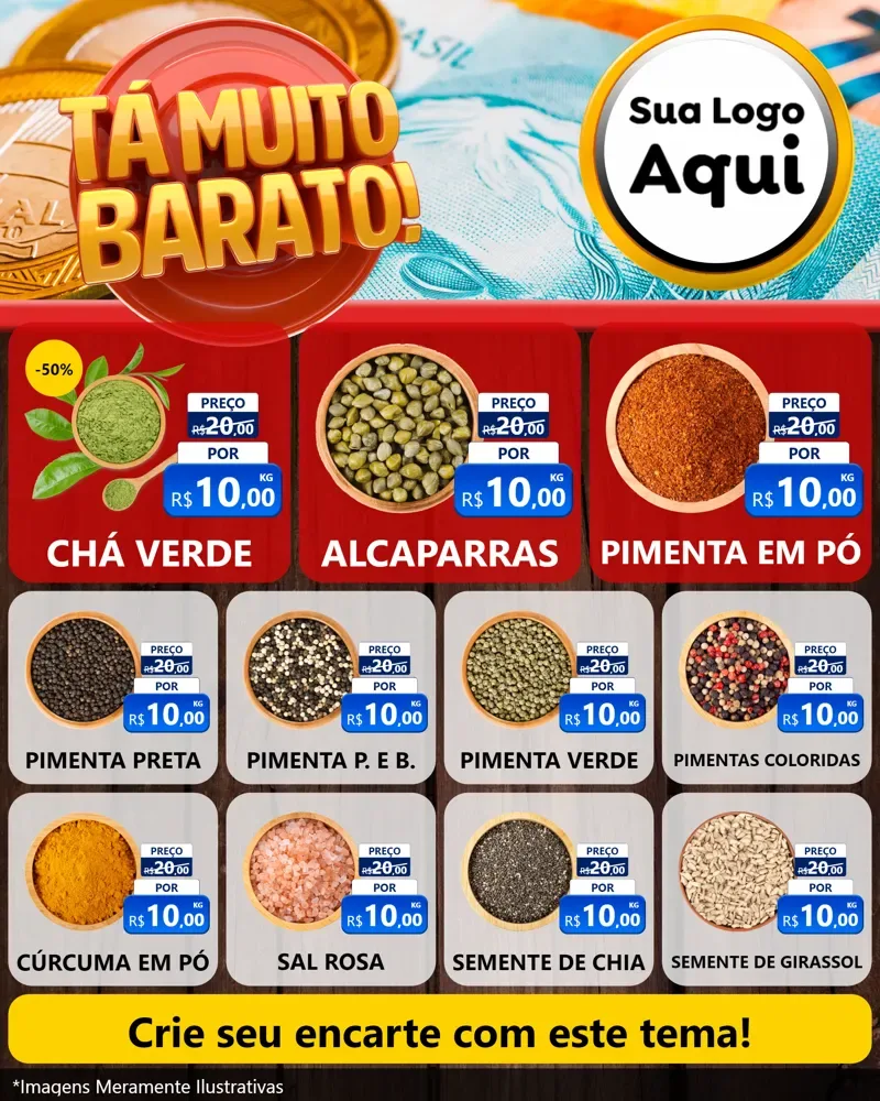 Modelo de Rede Social para Feed Instagram com o tema Está Muito Barato para Produtos Naturais