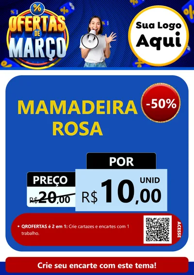 Modelo de Cartaz para Cartaz A4 Vertical com o tema Ofertas de Março para Bebês