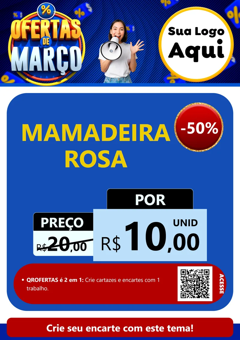 Modelo de Cartaz para Cartaz A4 Vertical com o tema Ofertas de Março para Bebês