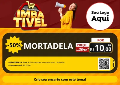 Modelo de Cartaz para Cartaz A4 Horizontal com o tema Fim de Semana Imbatível para Frios e Laticínios