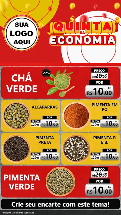 Modelo de TV para TV Vertical com o tema Quinta da Economia para Produtos Naturais