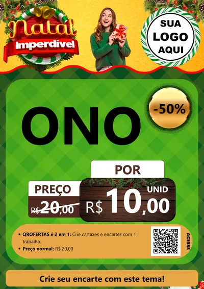 Modelo de Cartaz para Cartaz A4 Vertical com o tema Natal Imperdível para Óticas
