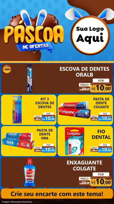 Modelo de TV para TV Vertical com o tema Páscoa de Ofertas para Higiene Pessoal