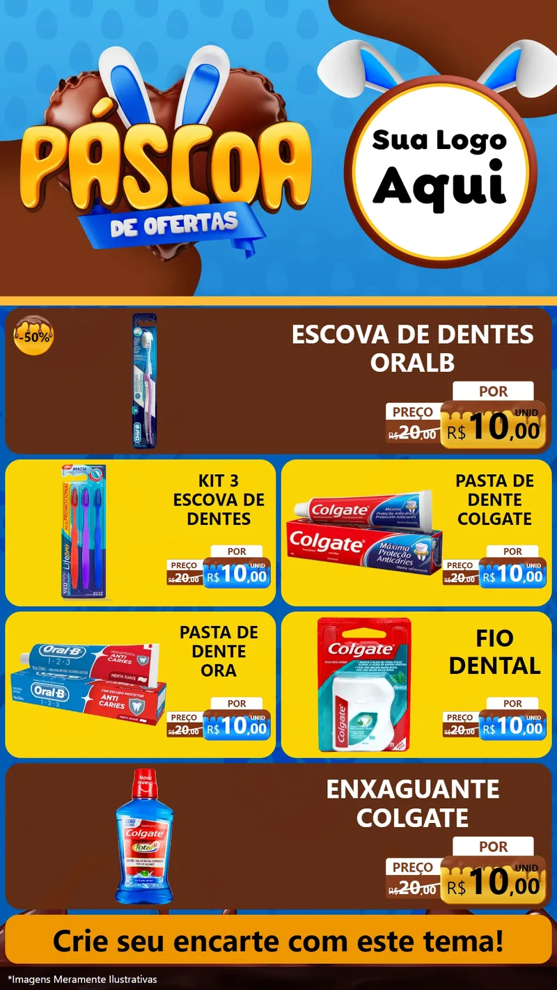 Modelo de TV para TV Vertical com o tema Páscoa de Ofertas para Higiene Pessoal