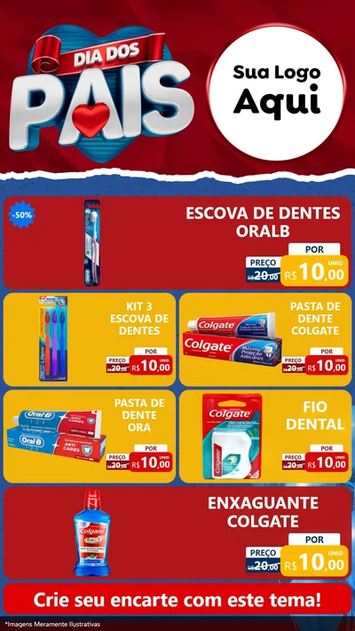 Modelo de TV para TV Vertical com o tema Dia dos Pais para Higiene Pessoal