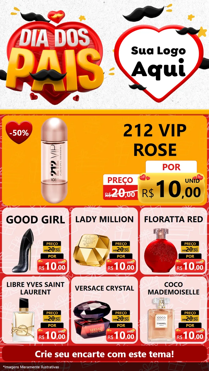 Modelo de Rede Social para Stories com o tema Dia dos Pais para Perfumes