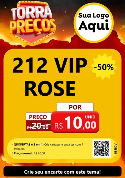Modelo de Cartaz para Cartaz A4 Vertical com o tema Torra Preços para Perfumes