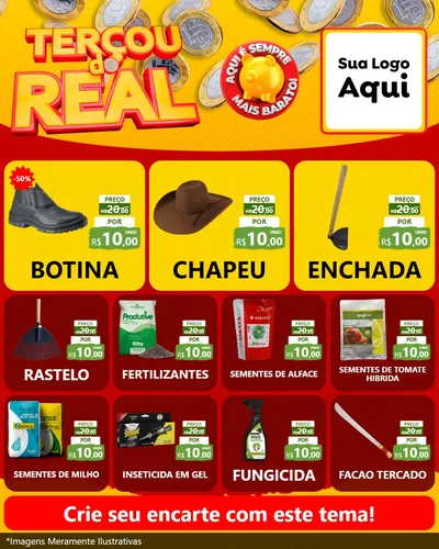 Modelo de Rede Social para Feed Instagram com o tema Terçou do Real para Agropecuária