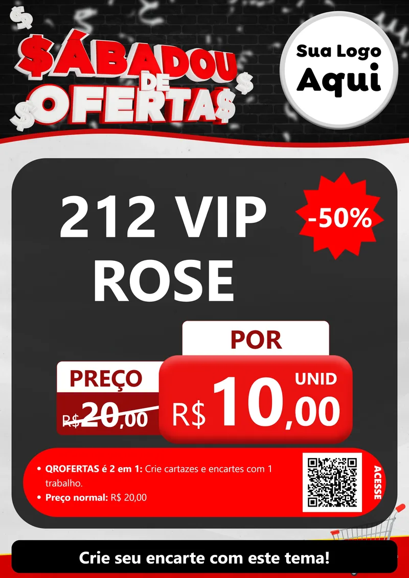 Modelo de Cartaz para Cartaz A4 Vertical com o tema Sabadou de Ofertas para Perfumes