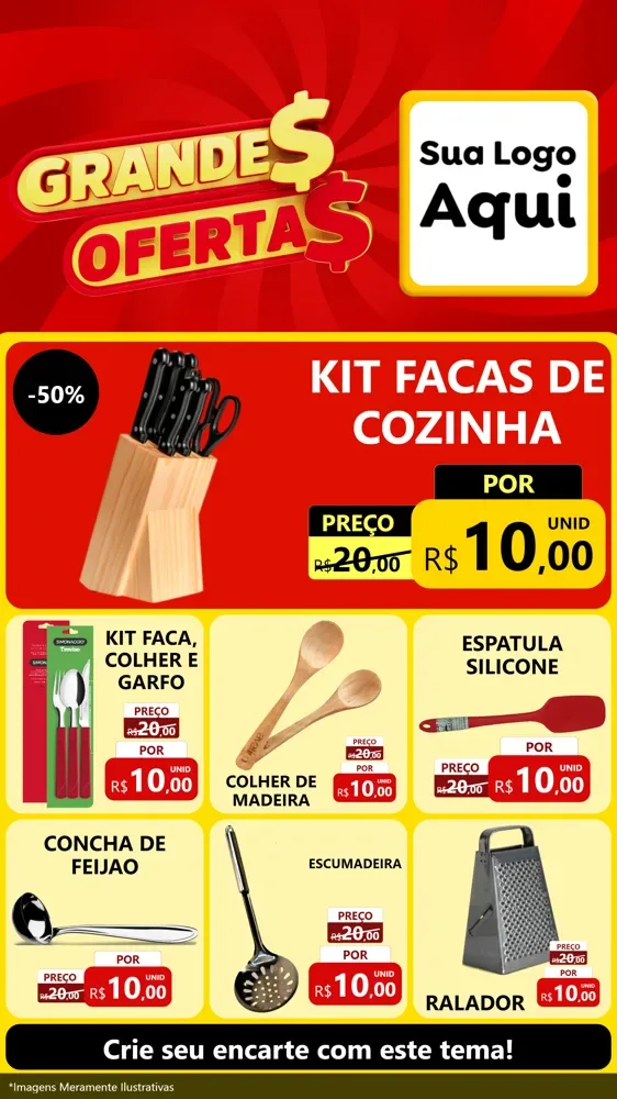 Modelo de Rede Social para Stories com o tema Grandes Ofertas para Utilidades Domésticas