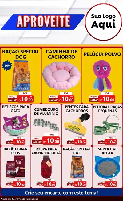 Modelo de Encarte para Encarte Grande com o tema Aproveite para Pet Shop