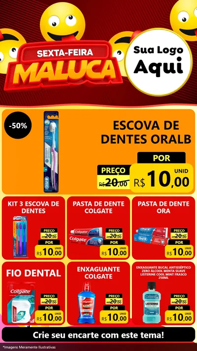 Modelo de Rede Social para Stories com o tema Sexta-feira Maluca para Higiene Pessoal