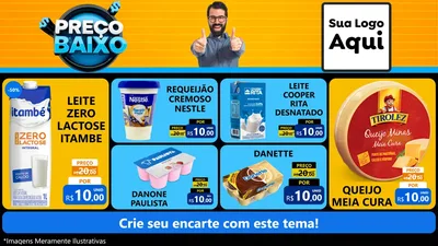 Modelo de TV para TV Horizontal com o tema Preço Baixo para Frios e Laticínios